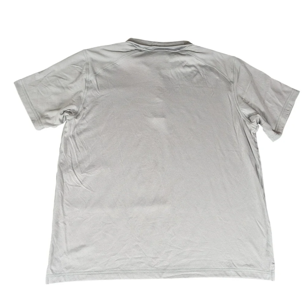 The North Face Mens Short Sleeve Polo Shirt Light Grey Technical Hiking Top